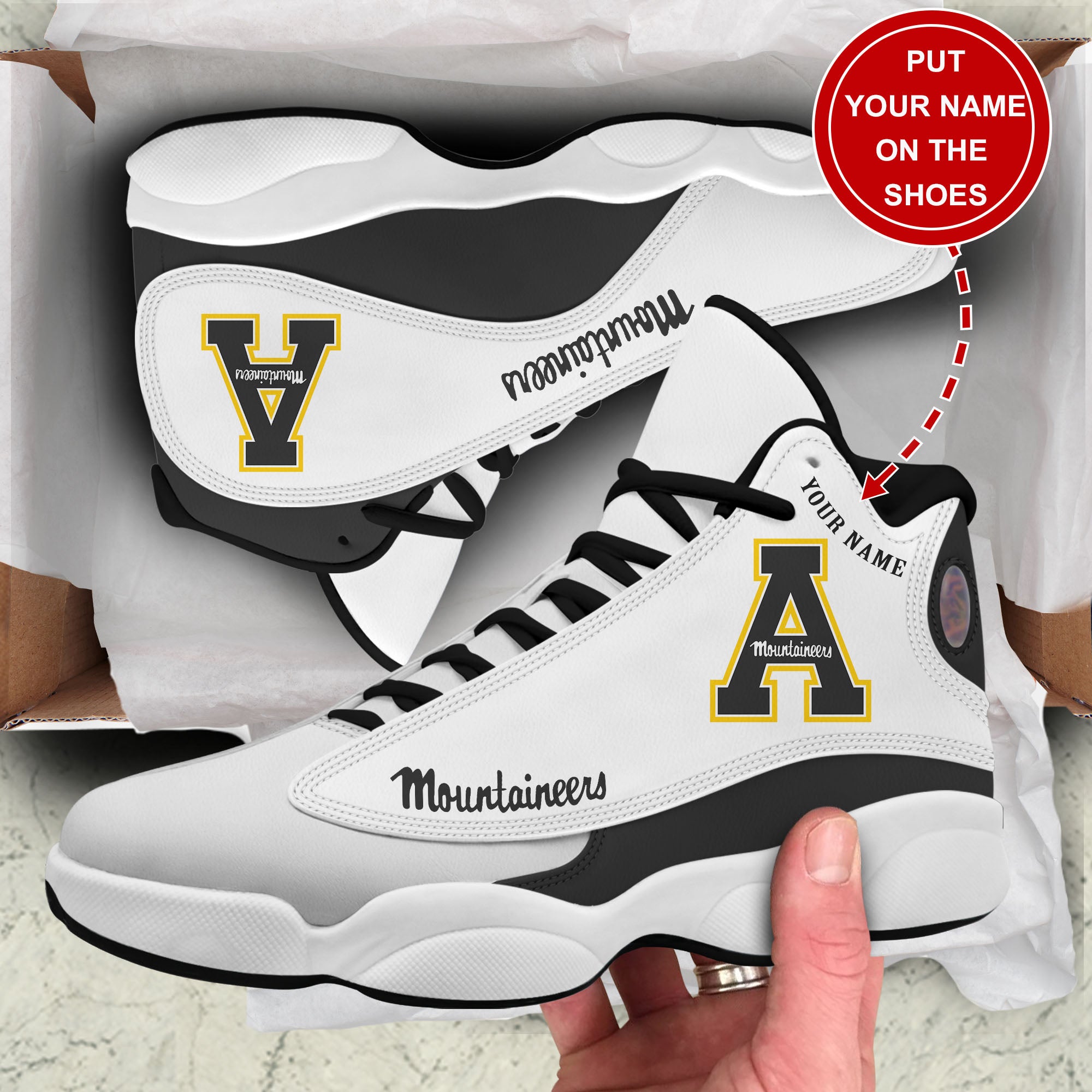 Ideafootwear Appalachian State Mountaineers AJ13 Sneakers Shoes For Men And Women 2