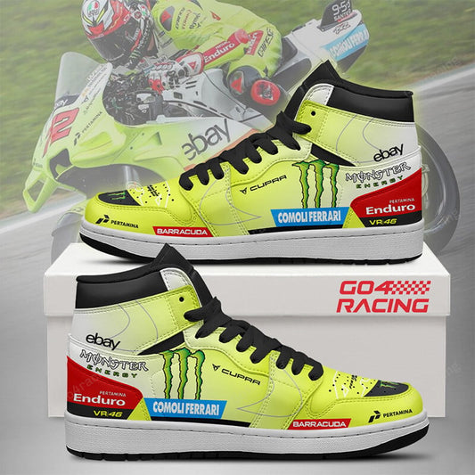 Ideafootwear Aprilia Factory Racing AJ1 High Sneakers Shoes For Men And Women 1