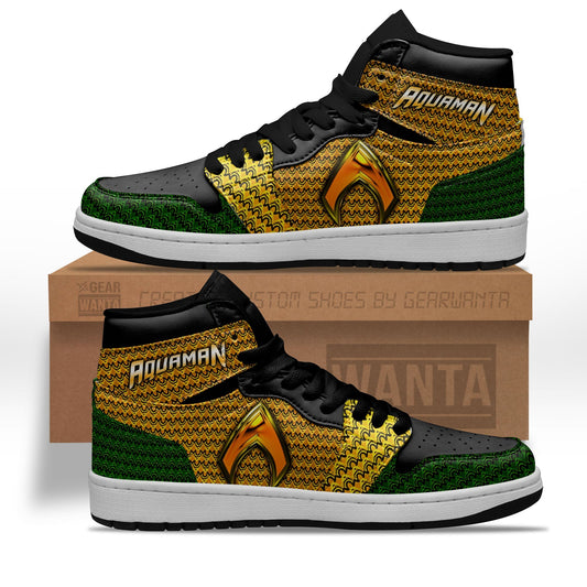 Ideafootwear Aquaman AJ1 High Sneakers Shoes For Men And Women 1