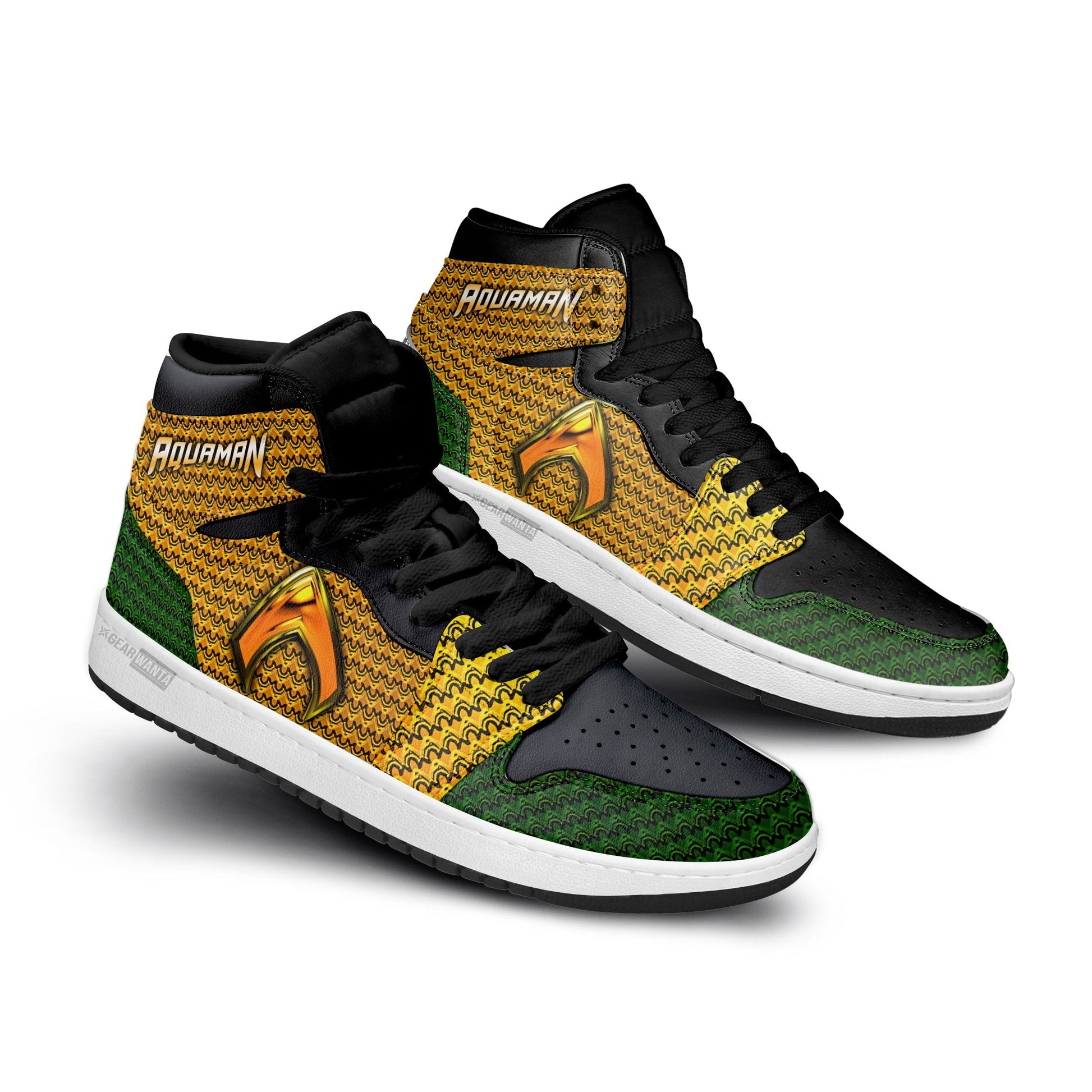 Ideafootwear Aquaman AJ1 High Sneakers Shoes For Men And Women 1