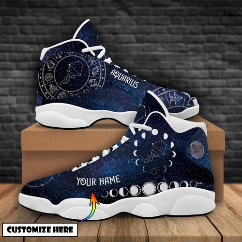Ideafootwear Aquarius Zodiac AJ13 Sneakers Shoes For Men And Women 1
