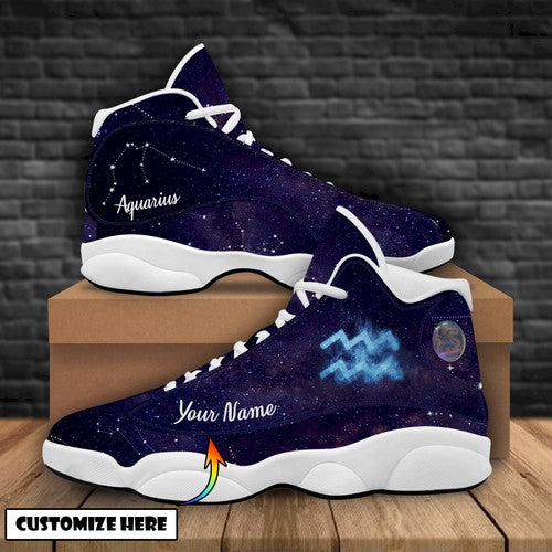 Ideafootwear Aquarius Zodiac AJ13 Sneakers Shoes For Men And Women 3