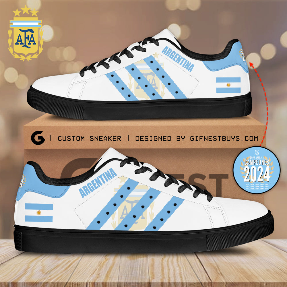 Ideafootwear Argentina National Team Skate Stan Shoes Sneakes For Men And Women 6