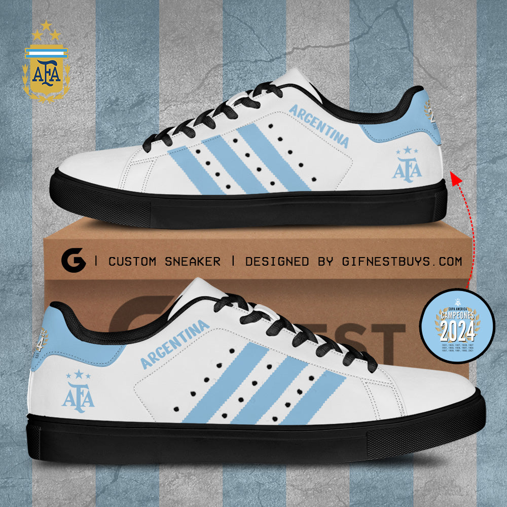 Ideafootwear Argentina National Team Skate Stan Shoes Sneakes For Men And Women 4