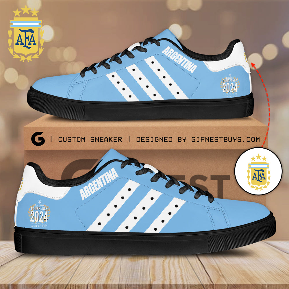 Ideafootwear Argentina National Team Skate Stan Shoes Sneakes For Men And Women 5