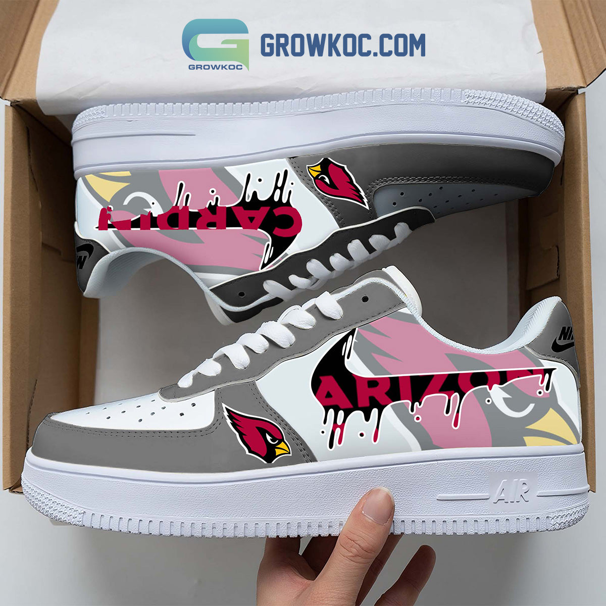 Ideafootwear Arizona Cardinals Air Low-Top Sneakers Shoes For Men And Women 5