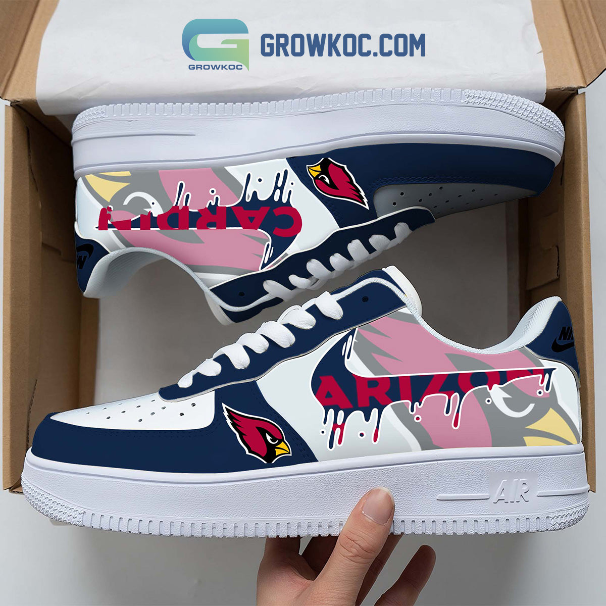 Ideafootwear Arizona Cardinals Air Low-Top Sneakers Shoes For Men And Women 5