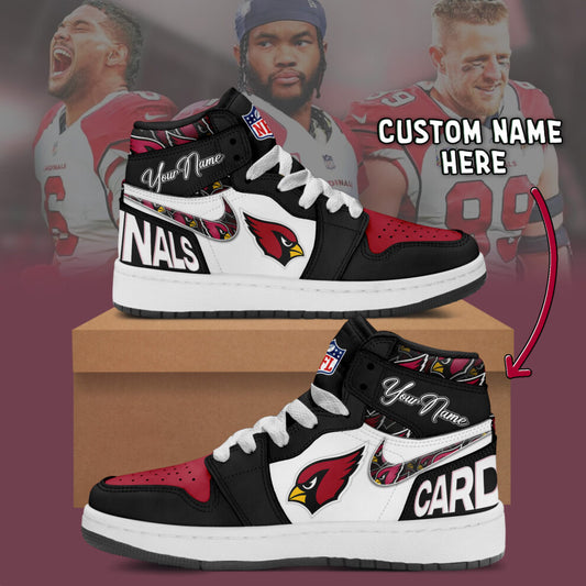 Ideafootwear Arizona Cardinals AJ1 High Sneakers Shoes For Men And Women 6