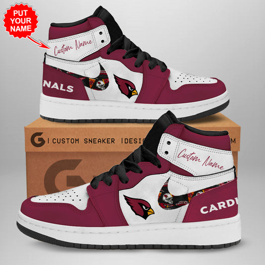 Ideafootwear Arizona Cardinals AJ1 High Sneakers Shoes For Men And Women 3