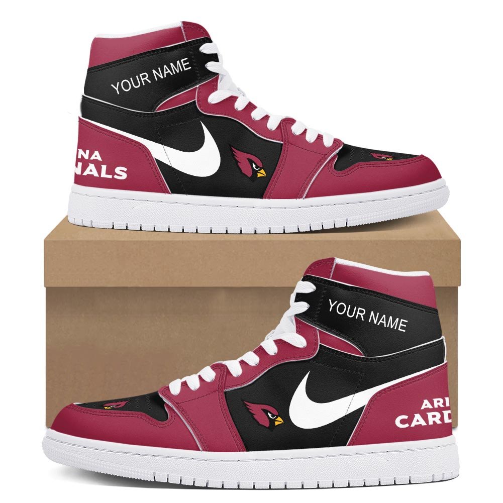 Ideafootwear Arizona Cardinals AJ1 High Sneakers Shoes For Men And Women 7