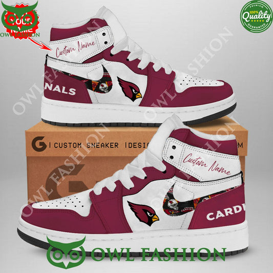 Ideafootwear Arizona Cardinals AJ1 High Sneakers Shoes For Men And Women 12