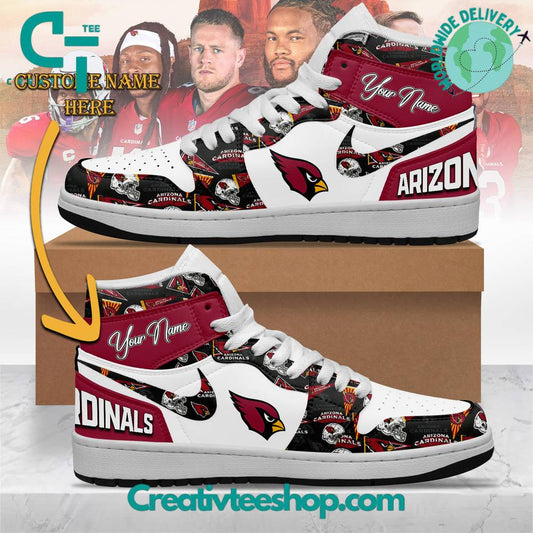 Ideafootwear Arizona Cardinals AJ1 High Sneakers Shoes For Men And Women 5