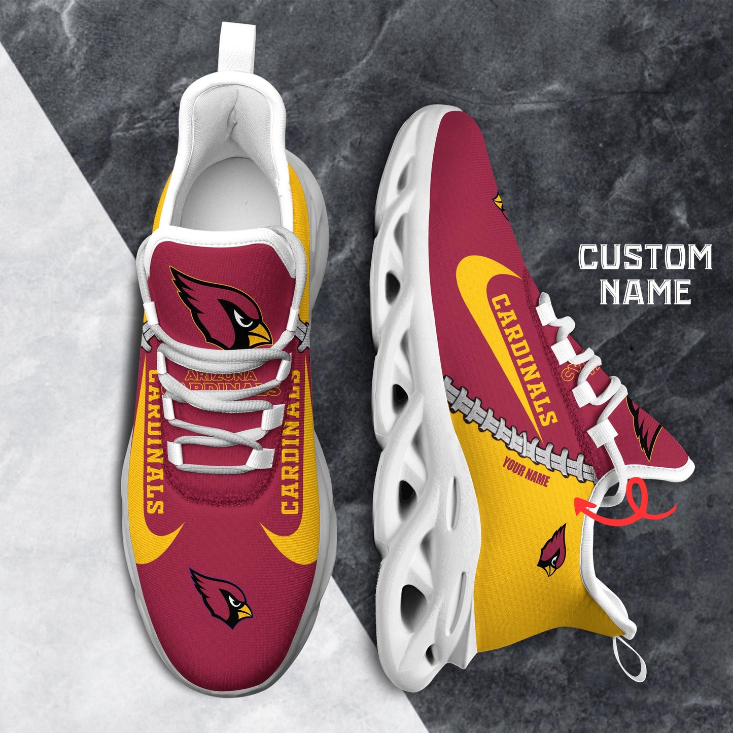 Ideafootwear Arizona Cardinals Max Soul Shoes Sneakers For Men And Women 12