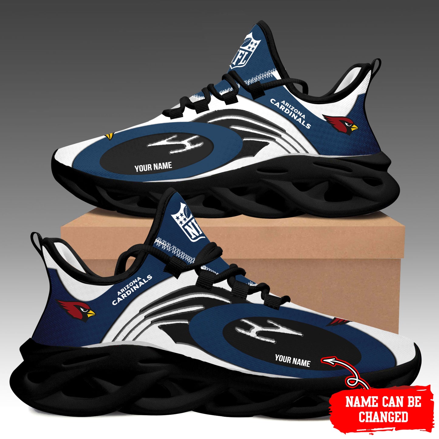 Ideafootwear Arizona Cardinals Max Soul Shoes Sneakers For Men And Women 8