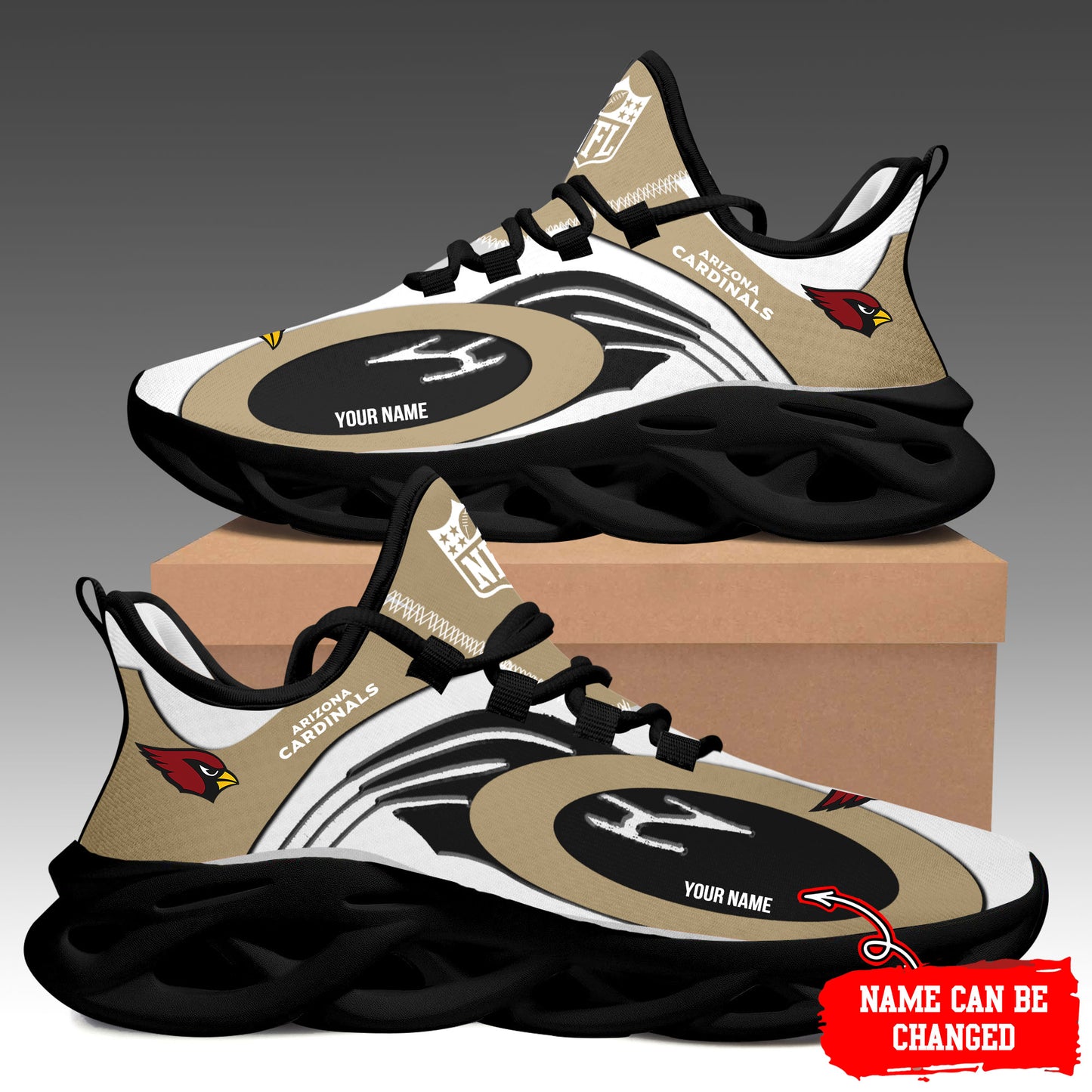 Ideafootwear Arizona Cardinals Max Soul Shoes Sneakers For Men And Women 6