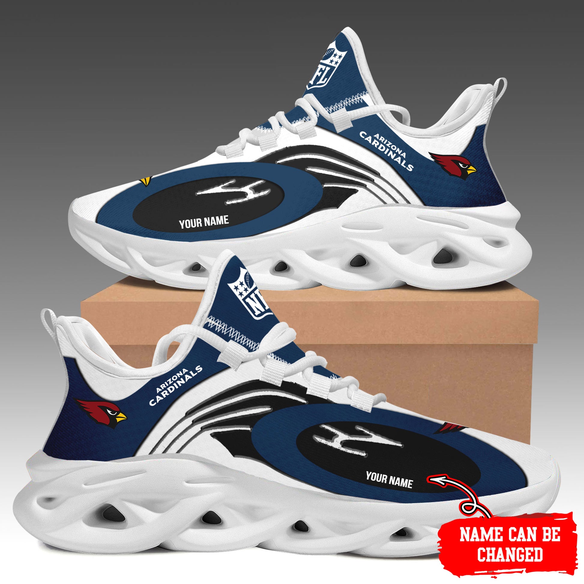 Ideafootwear Arizona Cardinals Max Soul Shoes Sneakers For Men And Women 8