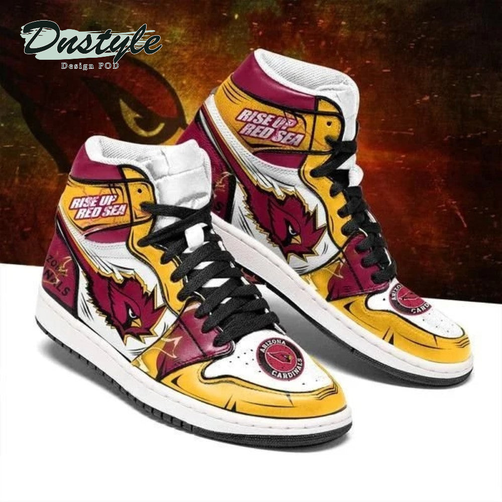 Ideafootwear Arizona Cardinals NFL AJ1 High Sneakers Shoes For Men And Women 3