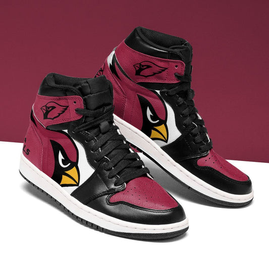 Ideafootwear Arizona Cardinals NFL AJ1 High Sneakers Shoes For Men And Women 1