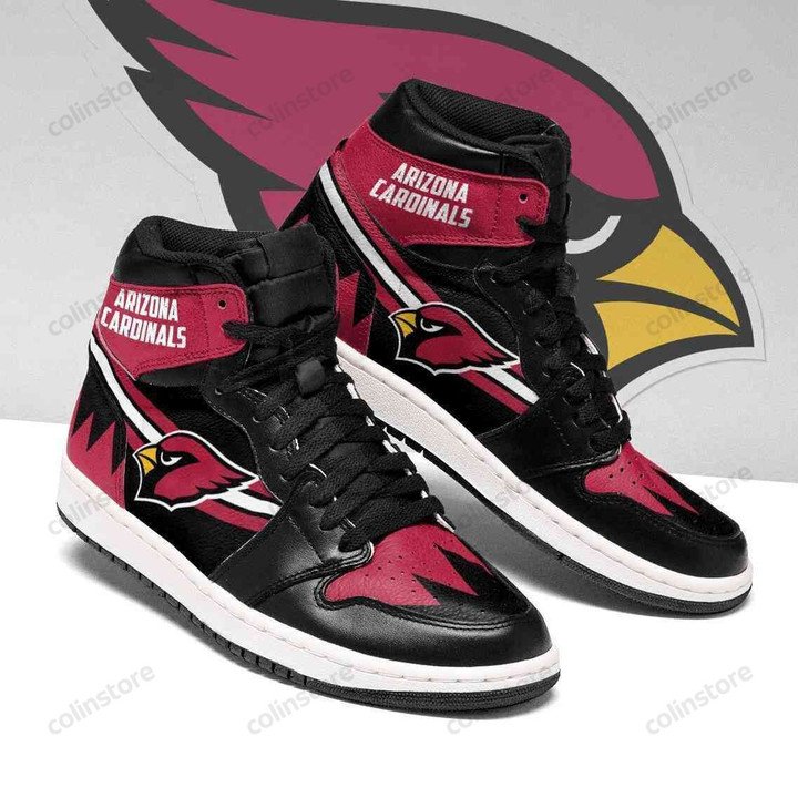 Ideafootwear Arizona Cardinals NFL AJ1 High Sneakers Shoes For Men And Women 2
