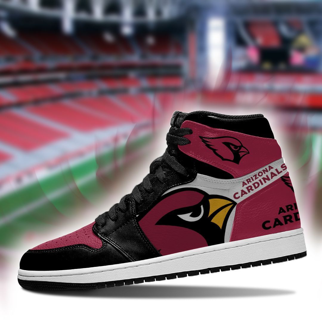 Ideafootwear Arizona Cardinals NFL AJ1 High Sneakers Shoes For Men And Women 1