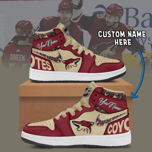 Ideafootwear Arizona Coyotes AJ1 High Sneakers Shoes For Men And Women 2