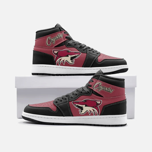 Ideafootwear Arizona Coyotes AJ1 High Sneakers Shoes For Men And Women 5