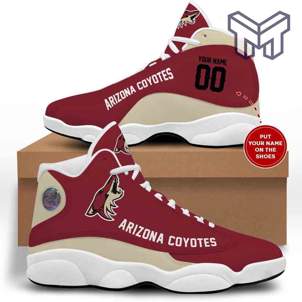Ideafootwear Arizona Coyotes AJ13 Sneakers Shoes For Men And Women 1