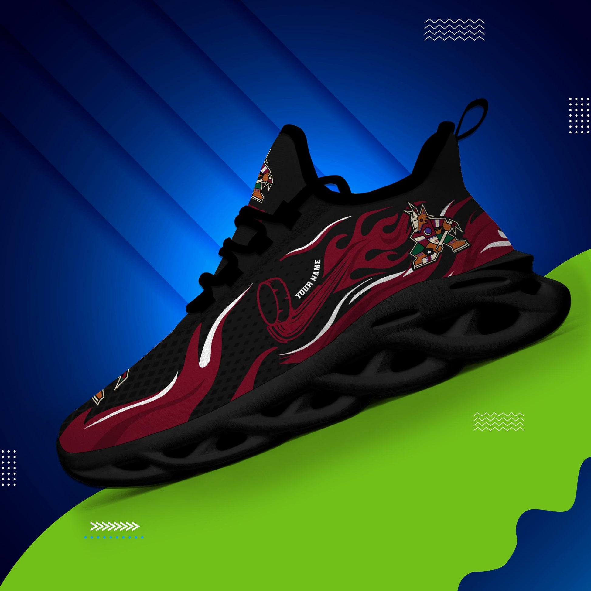 Ideafootwear Arizona Coyotes Max Soul Shoes Sneakers For Men And Women 3