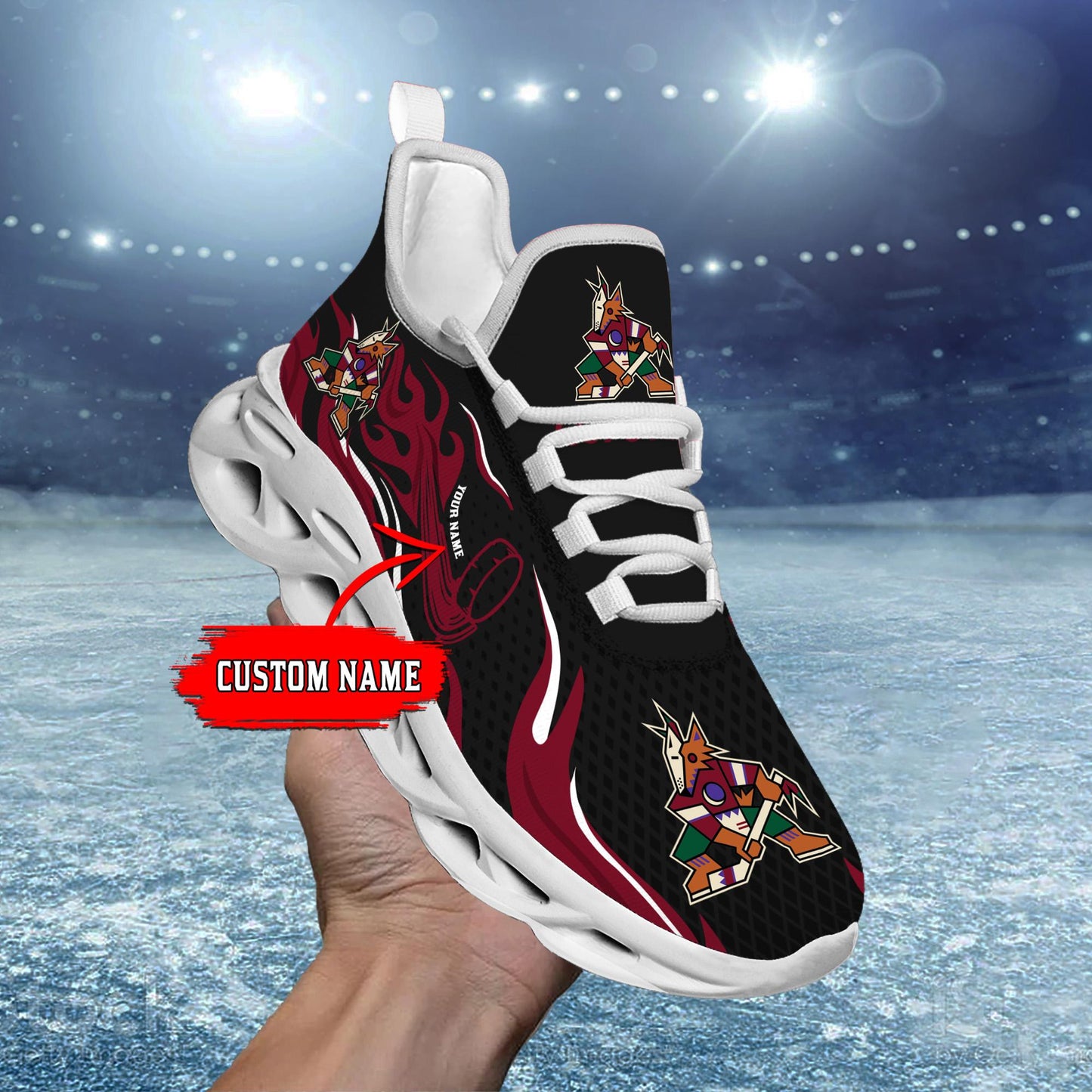 Ideafootwear Arizona Coyotes Max Soul Shoes Sneakers For Men And Women 3