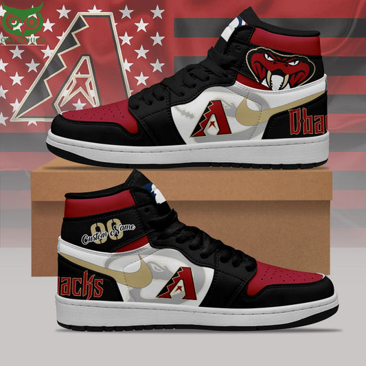 Ideafootwear Arizona Diamondbacks AJ1 High Sneakers Shoes For Men And Women 10