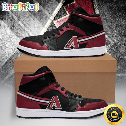 Ideafootwear Arizona Diamondbacks MLB AJ1 High Sneakers Shoes For Men And Women 3