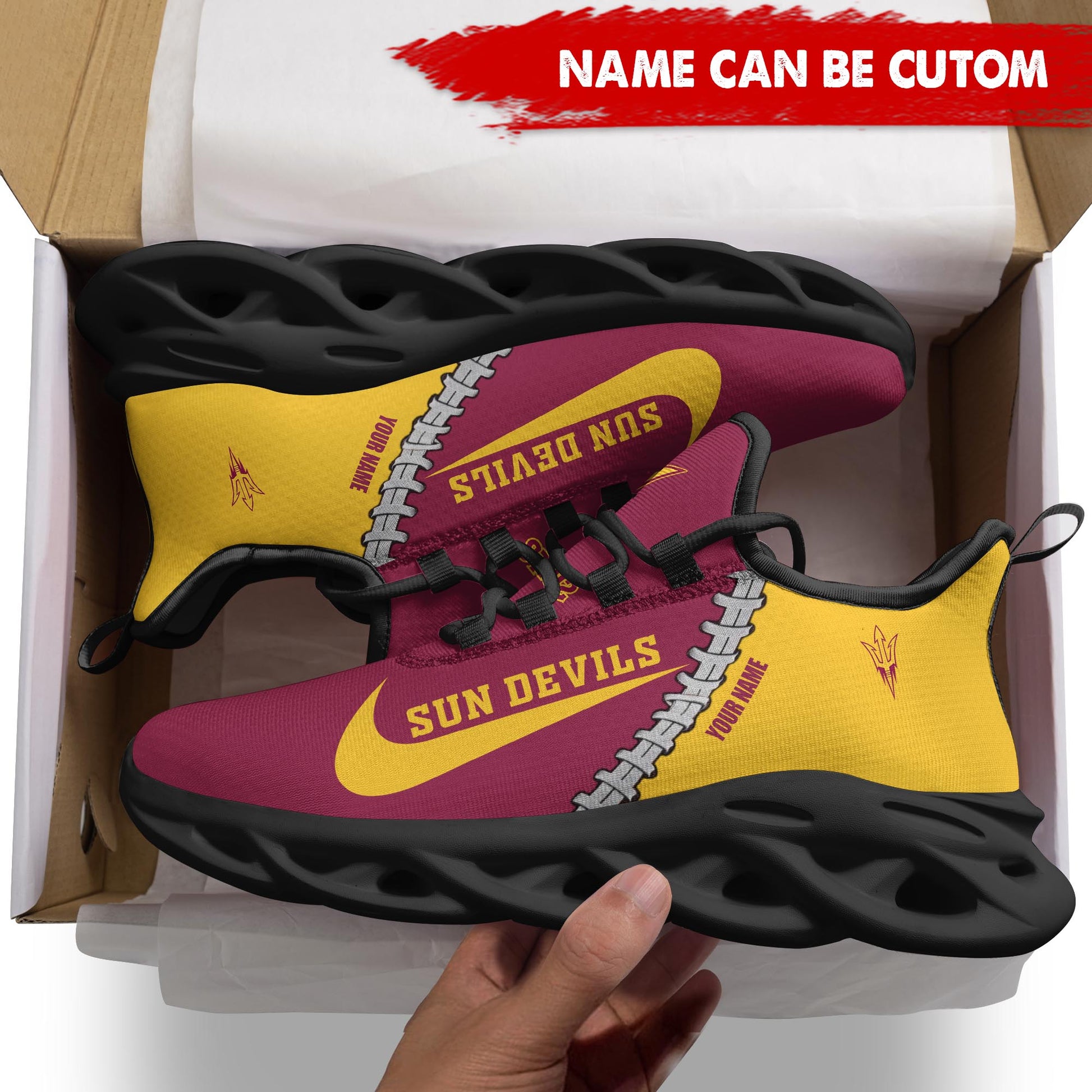 Ideafootwear Arizona State Sun Devils Max Soul Shoes Sneakers For Men And Women 1