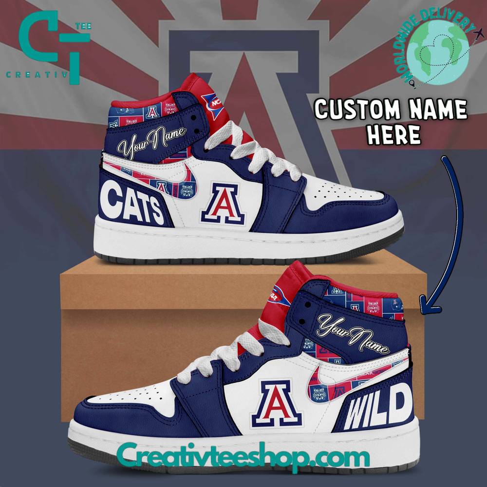Ideafootwear Arizona Wildcats AJ1 High Sneakers Shoes For Men And Women 1