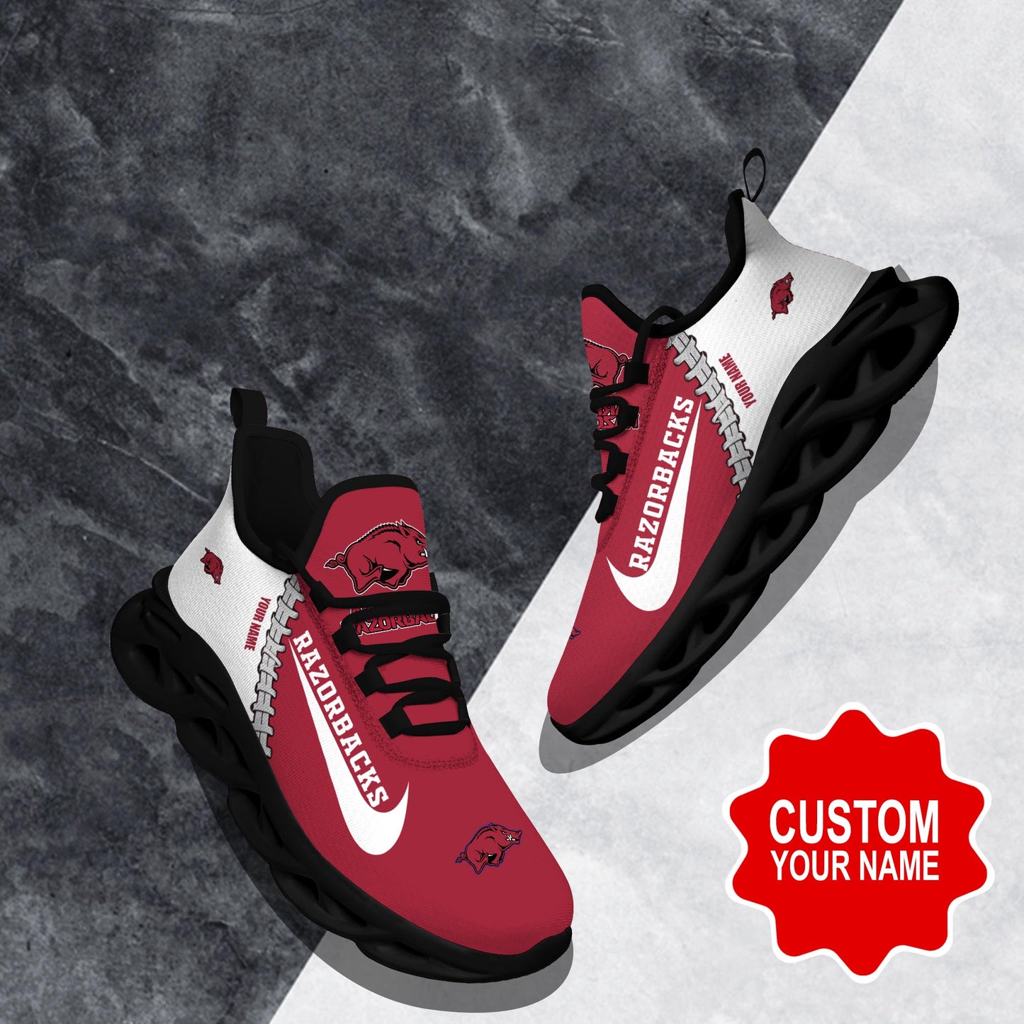 Ideafootwear Arkansas Razorbacks Max Soul Shoes Sneakers For Men And Women 2