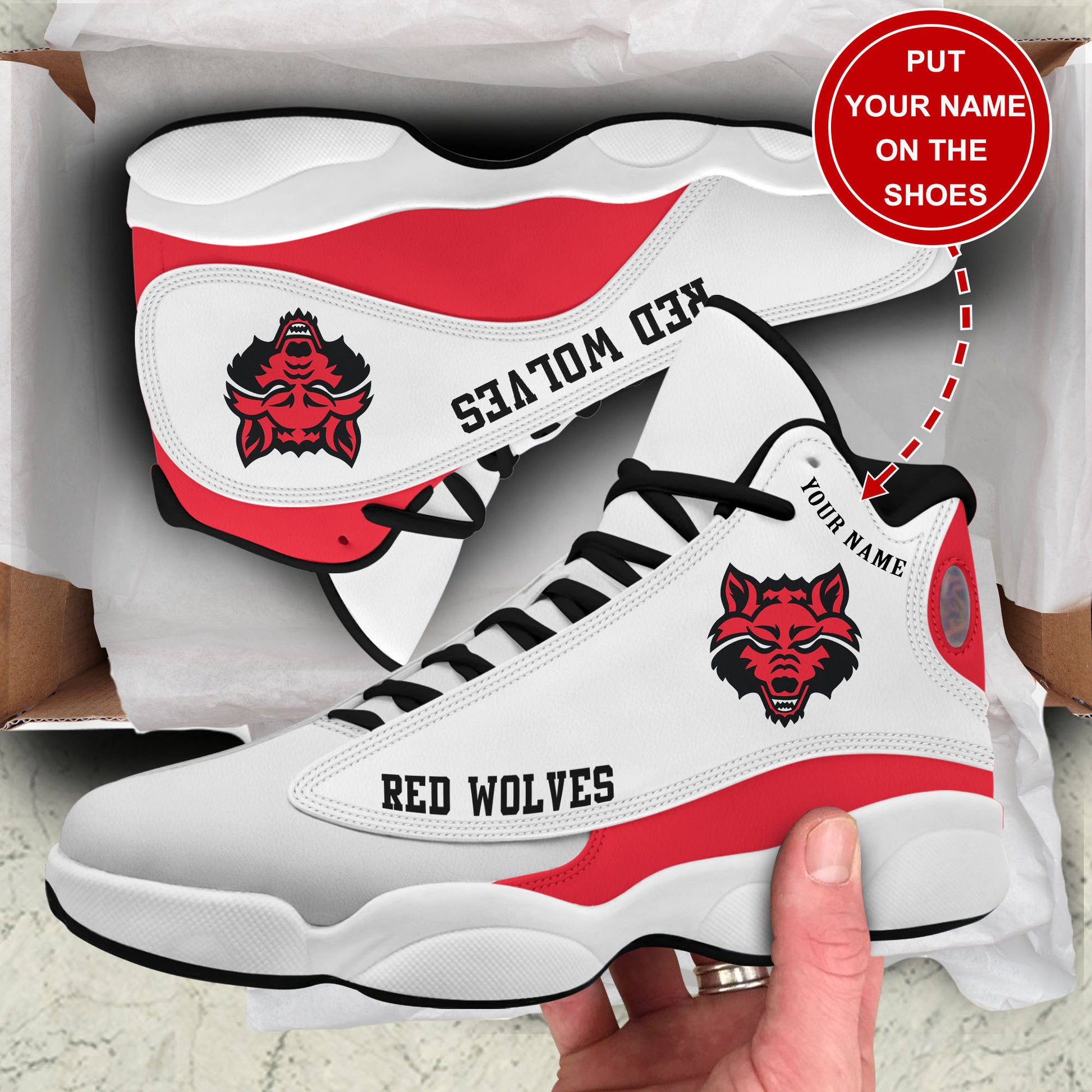Ideafootwear Arkansas State Red Wolves AJ13 Sneakers Shoes For Men And Women 1