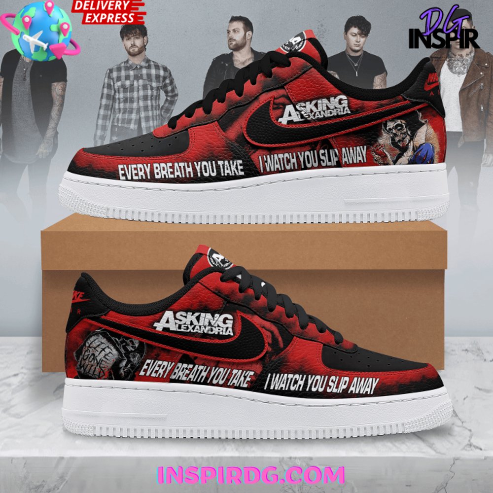 Ideafootwear Asking Alexandria Slip Away Air Low-Top Sneakers Shoes For Men And Women 1