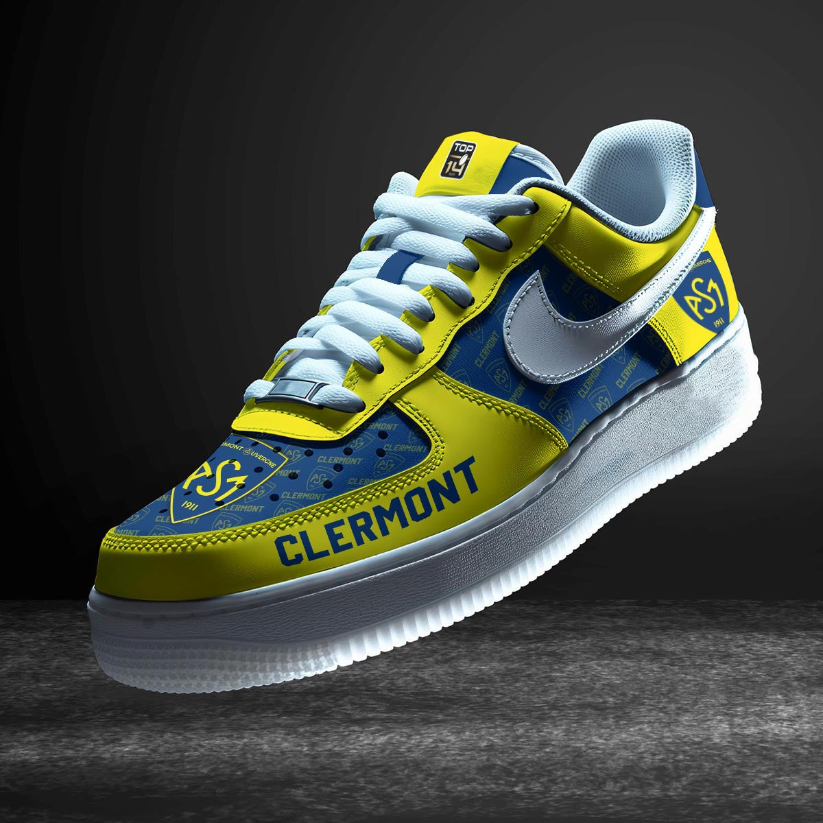 Ideafootwear ASM Clermont Auvergne Air Low-Top Sneakers Shoes For Men And Women 1