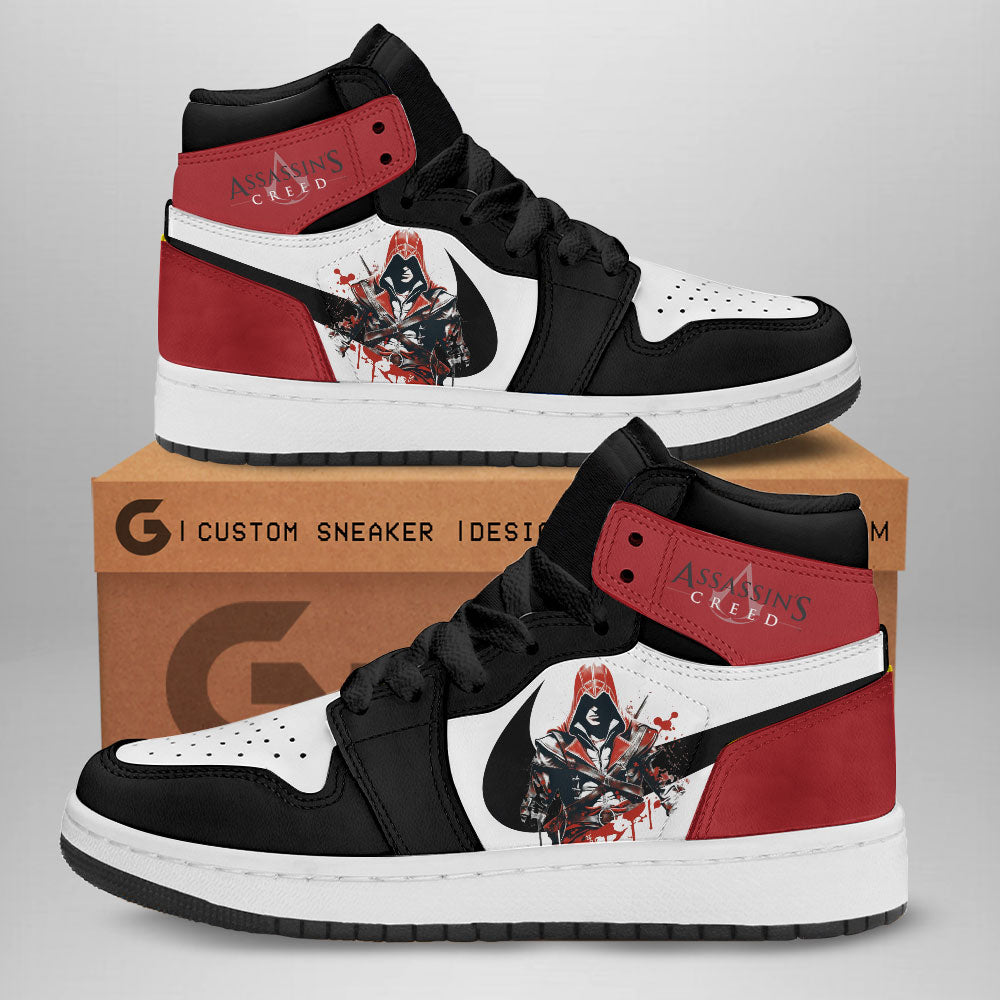 Ideafootwear Assassin's Creed AJ1 High Sneakers Shoes For Men And Women 2