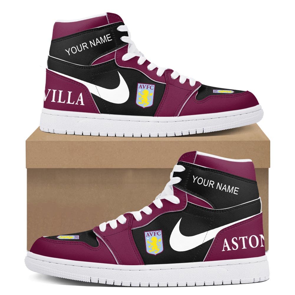 Ideafootwear Aston Villa AJ1 High Sneakers Shoes For Men And Women 1