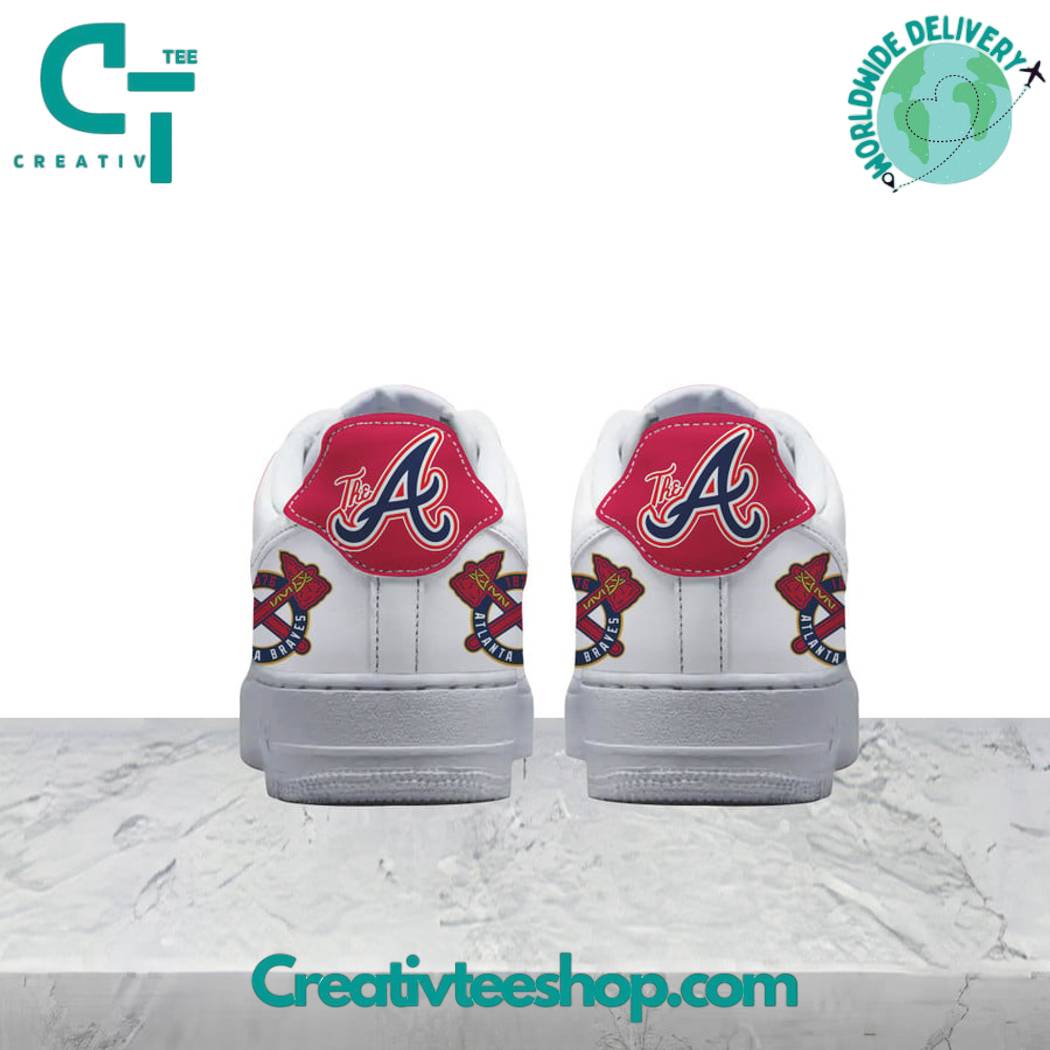 Ideafootwear Atlanta Braves Air Low-Top Sneakers Shoes For Men And Women 3