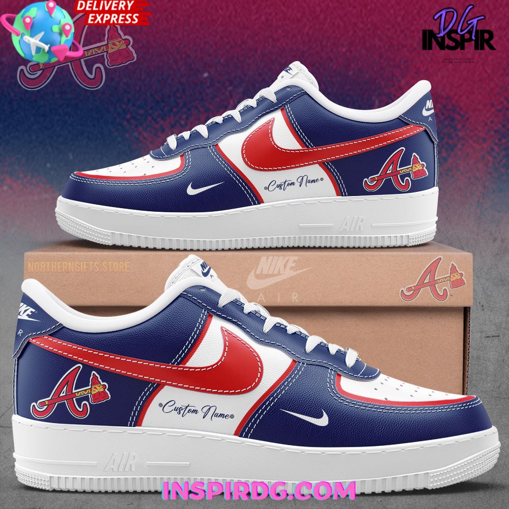 Ideafootwear Atlanta Braves Air Low-Top Sneakers Shoes For Men And Women 1