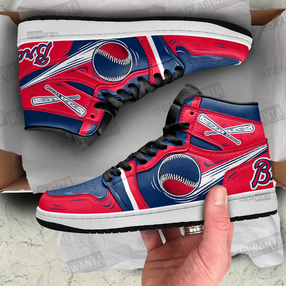 Ideafootwear Atlanta Braves AJ1 High Sneakers Shoes For Men And Women 6