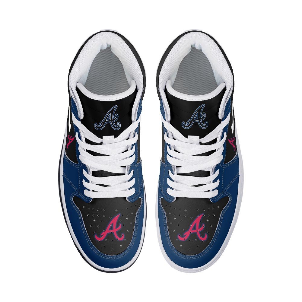 Ideafootwear Atlanta Braves AJ1 High Sneakers Shoes For Men And Women 5