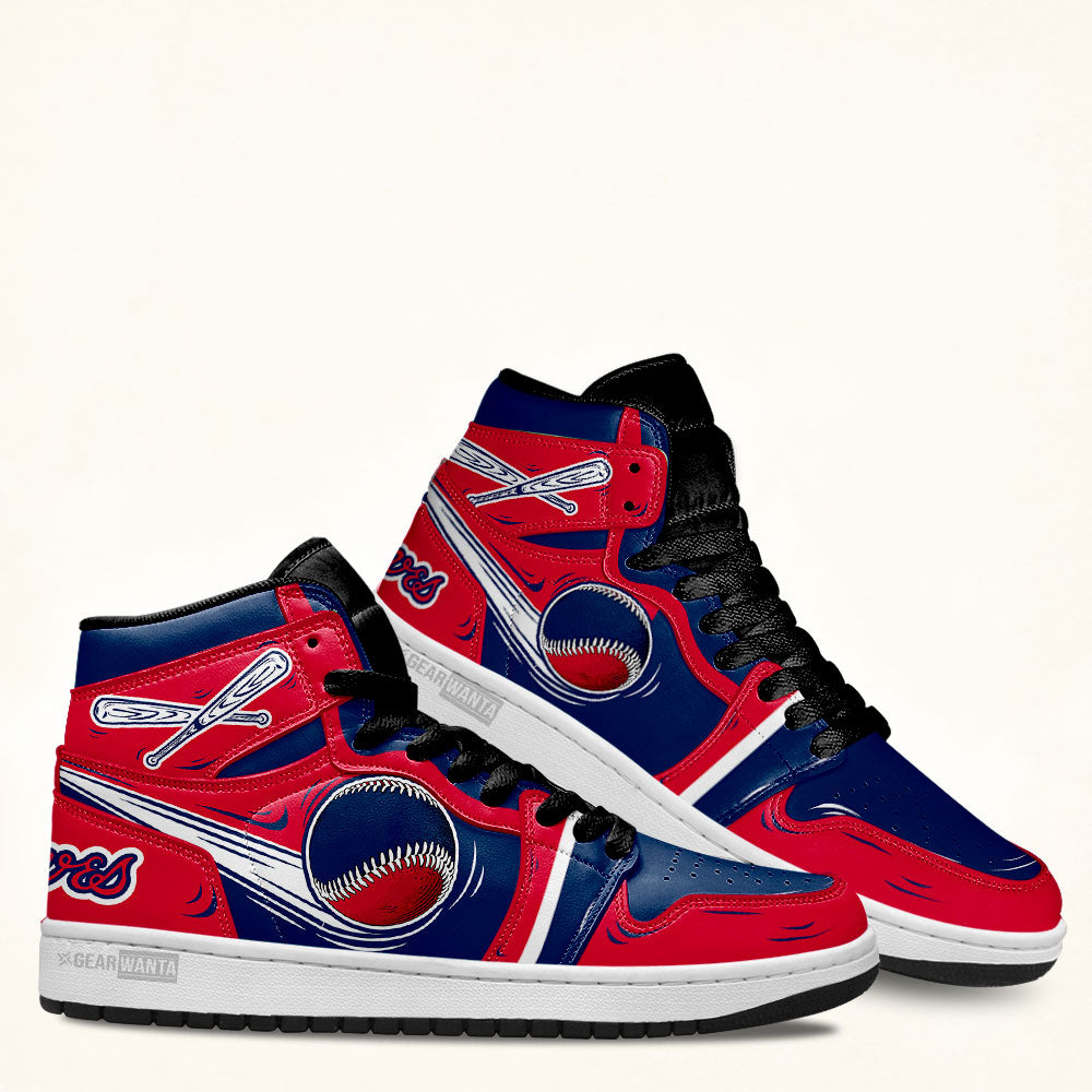 Ideafootwear Atlanta Braves AJ1 High Sneakers Shoes For Men And Women 6