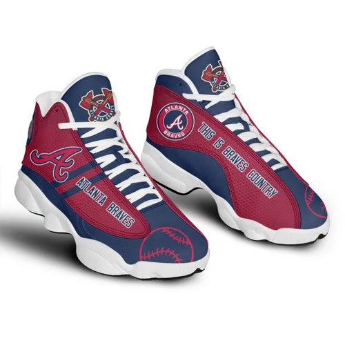 Ideafootwear Atlanta Braves AJ13 Sneakers Shoes For Men And Women 3