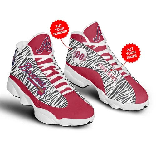 Ideafootwear Atlanta Braves AJ13 Sneakers Shoes For Men And Women 1