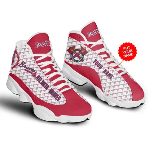 Ideafootwear Atlanta Braves AJ13 Sneakers Shoes For Men And Women 2