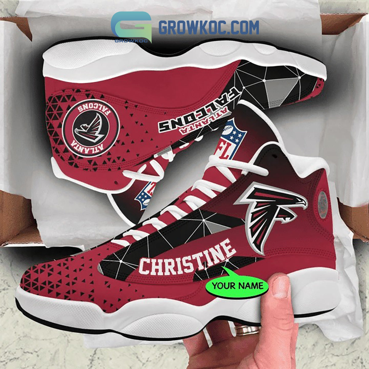 Ideafootwear Atlanta Falcons AJ13 Sneakers Shoes For Men And Women 4