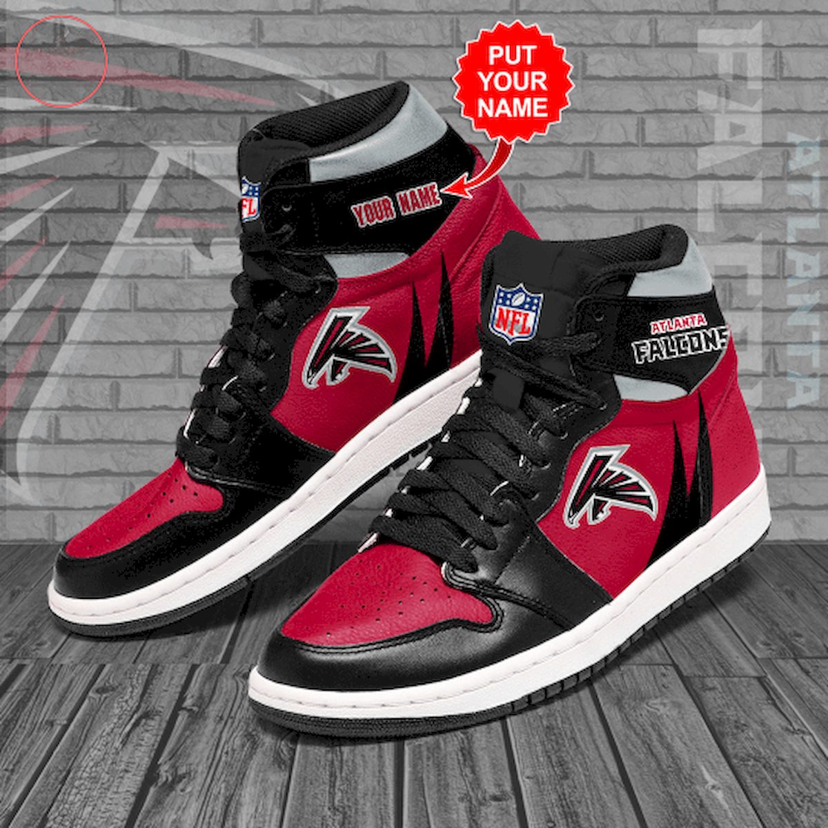 Ideafootwear Atlanta Falcons NFL AJ1 High Sneakers Shoes For Men And Women 4