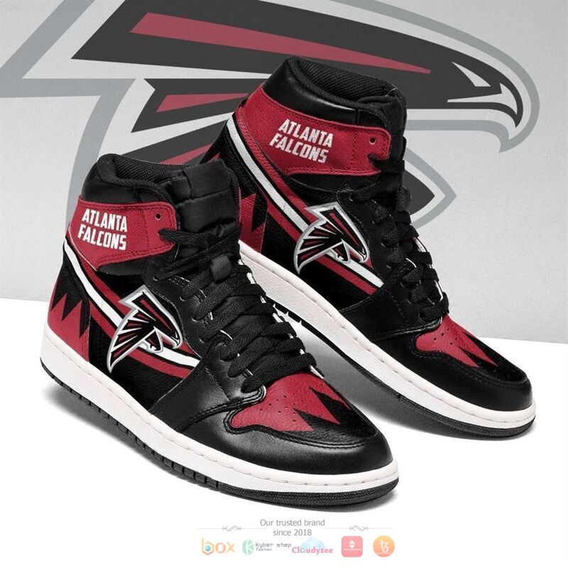Ideafootwear Atlanta Falcons NFL AJ1 High Sneakers Shoes For Men And Women 6